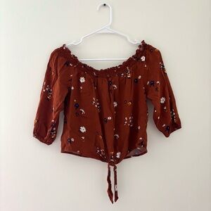 floral off the shoulder top